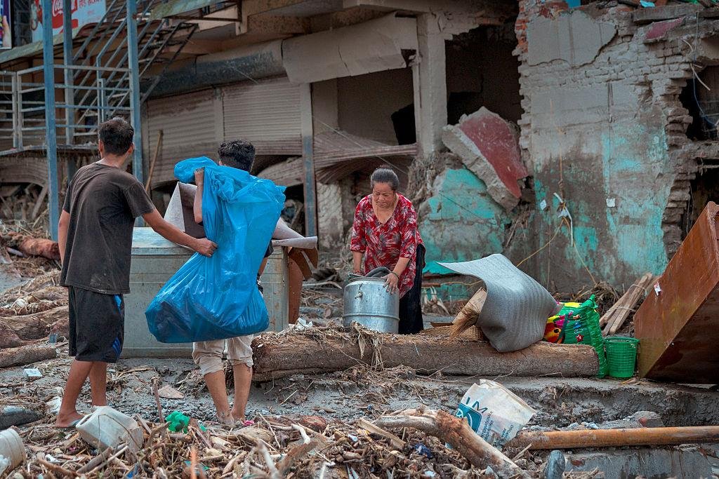 Flood affected area in Nepal